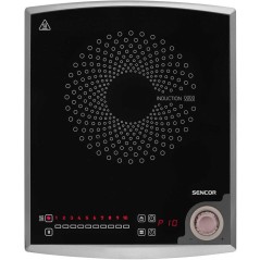 Plaque de cuisson a induction Sencor SCP 3414GY - 1 foyer - Commandes tactiles - 10 niveaux - Compacte - 2000 W - Noire