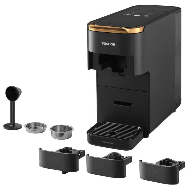 Machine a expresso a capsules SENCOR SCC 1000BK - Nespresso Dolce Gusto et café moulu - Préchauffage 45 s - Noir