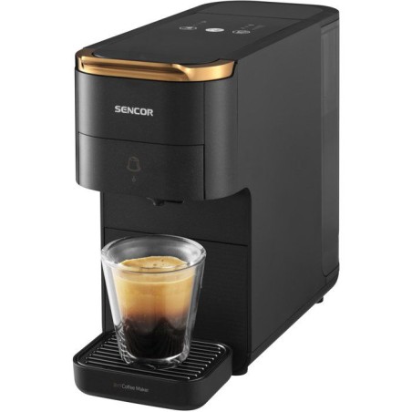 Machine a expresso a capsules SENCOR SCC 1000BK - Nespresso Dolce Gusto et café moulu - Préchauffage 45 s - Noir