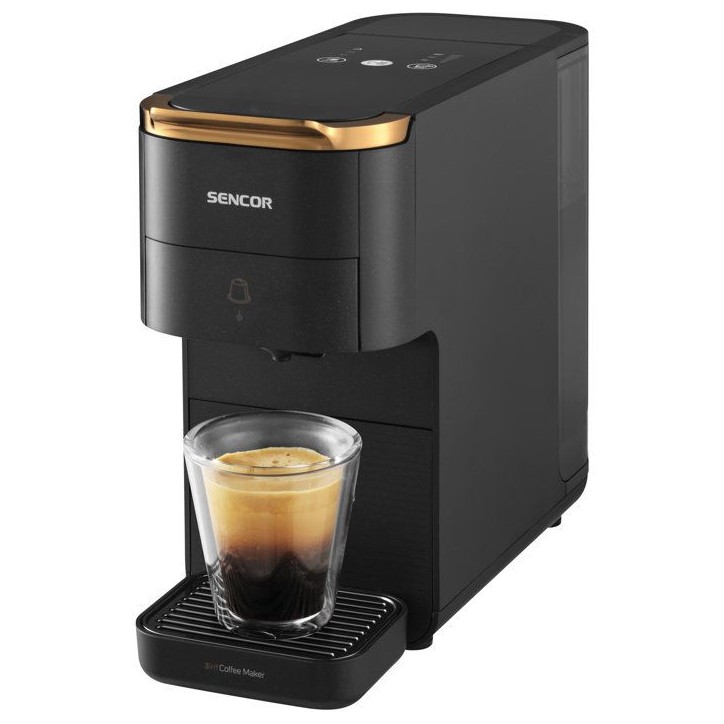 Machine a expresso a capsules SENCOR SCC 1000BK - Nespresso Dolce Gusto et café moulu - Préchauffage 45 s - Noir