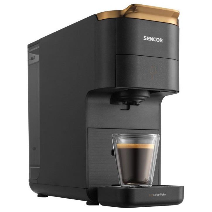Machine a expresso a capsules SENCOR SCC 1000BK - Nespresso Dolce Gusto et café moulu - Préchauffage 45 s - Noir