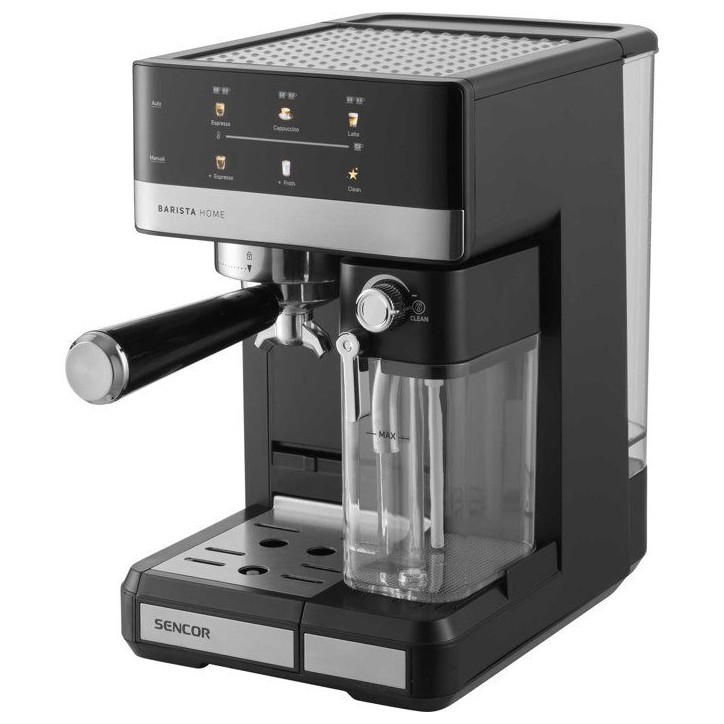 Machine a expresso Sencor SES 4060BK - Cappuccino et latte automatiques - Réservoir lait 500 ml - 20 bars - Noire