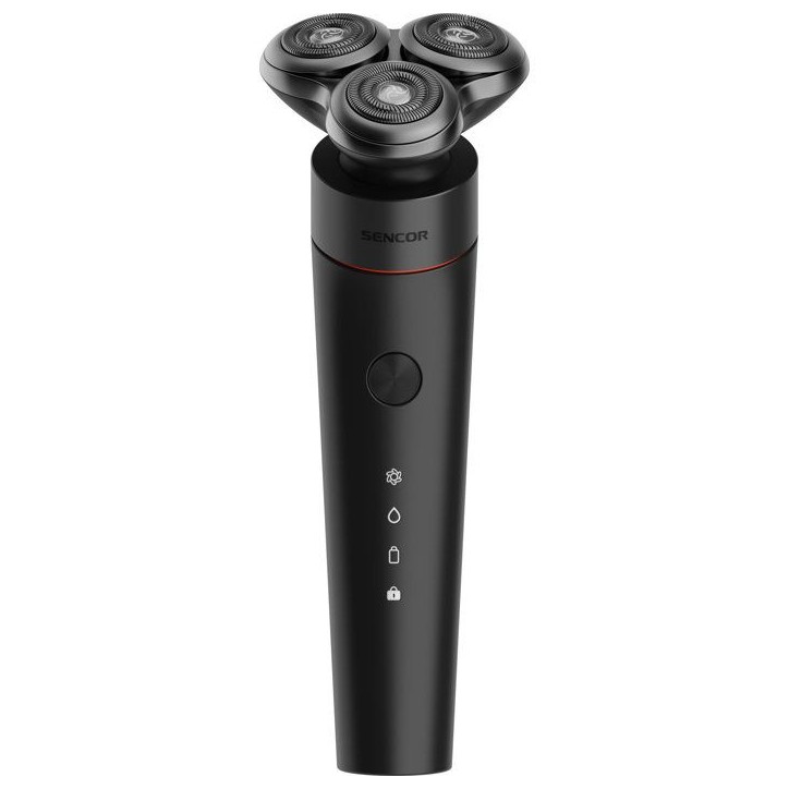Rasoir électrique homme SENCOR SMS 7500BK - Tete flottante 3D - Usage sec ou humide - Double anneau inox - Noir