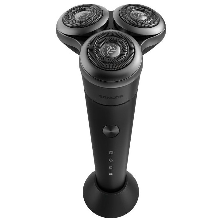 Rasoir électrique homme SENCOR SMS 7500BK - Tete flottante 3D - Usage sec ou humide - Double anneau inox - Noir