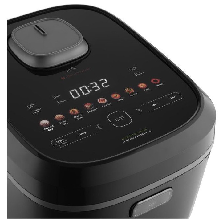 Cuiseur a riz a induction Sencor SRM 3900BK - Cuisson vapeur incluse - Maintien au chaud - 13 programmes - Cuve fonte - 3 L - No