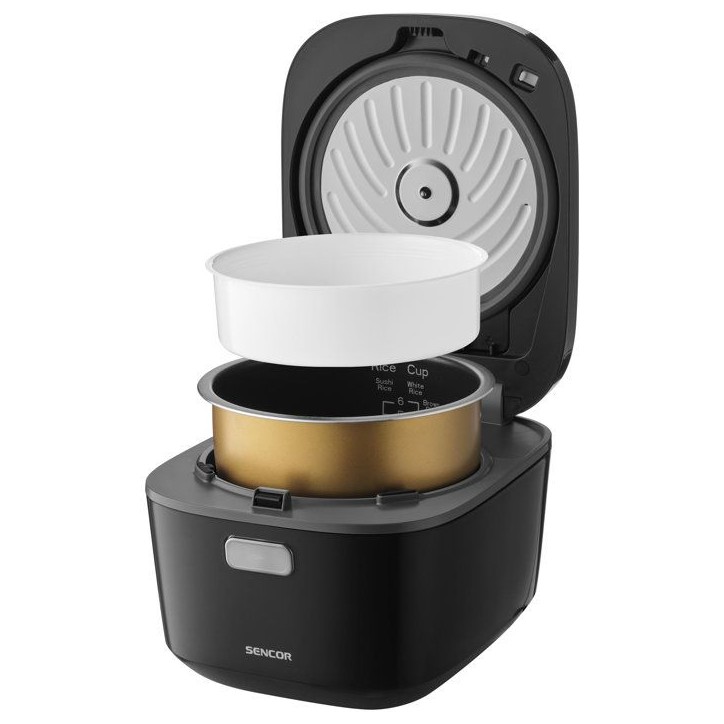 Cuiseur a riz a induction Sencor SRM 3900BK - Cuisson vapeur incluse - Maintien au chaud - 13 programmes - Cuve fonte - 3 L - No