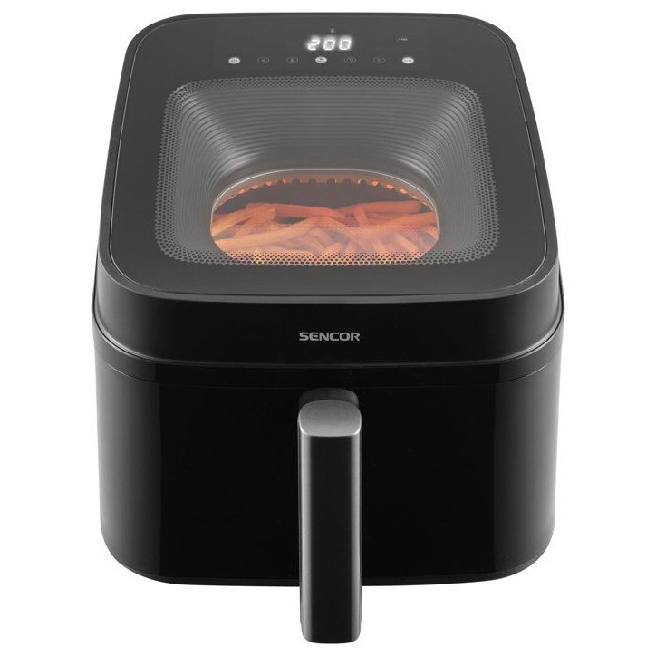 Friteuse a air chaud Sencor SFR 6900BK Vita - Fonction SHAKE - 12 programmes - Fenetre de visualisation - 6,5 L - Noire