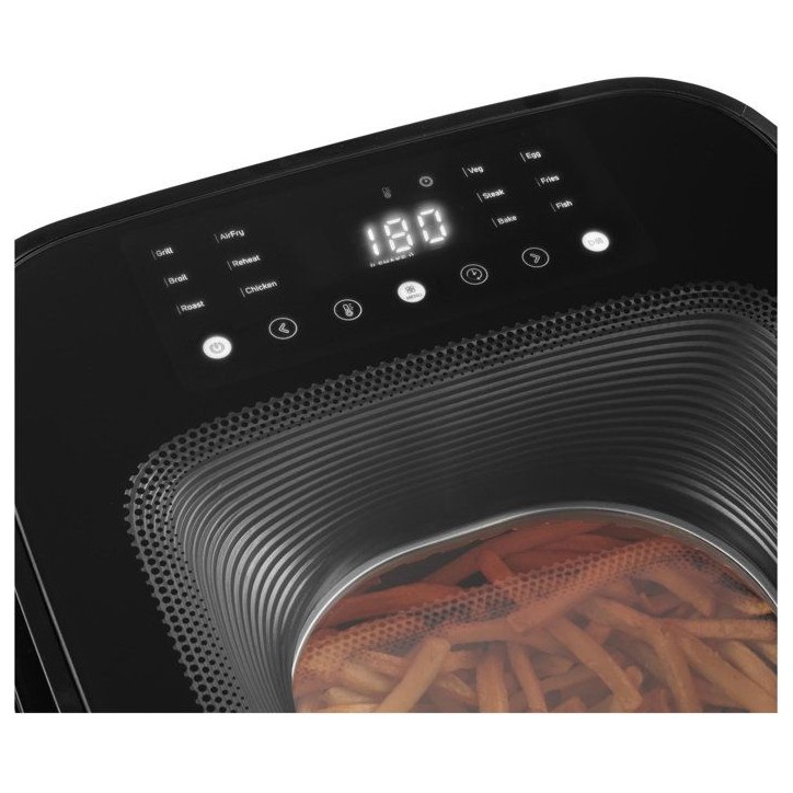 Friteuse a air chaud Sencor SFR 6900BK Vita - Fonction SHAKE - 12 programmes - Fenetre de visualisation - 6,5 L - Noire