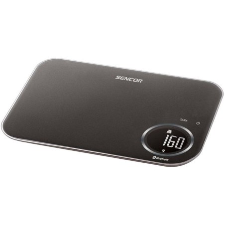 Balance de cuisine connectée Sencor SKS 7178BK - Scan codes-barres - Appli Sencor FOOD - Infos nutritionnelles - Pesée 8 kg -