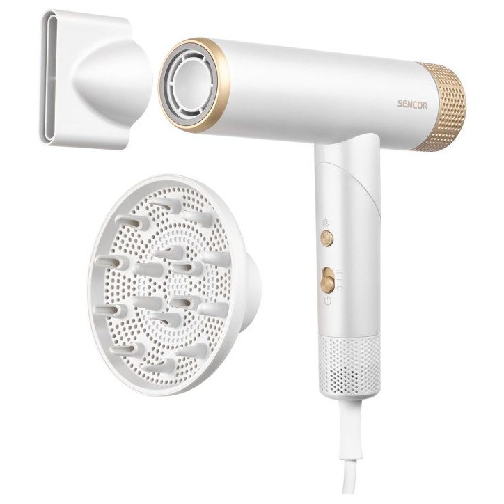 Seche-cheveux professionnel SENCOR SHD 9050GD - Moteur BLDC 110000 tr/min - Diffuseur magnétique - Ultra silencieux