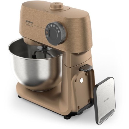 Robot pâtissier multifonction Sencor STM 7630RS Gordon - Pétrin et hachoir a viande - Bol inox 5,5 L - Moteur 1500 W - Champag