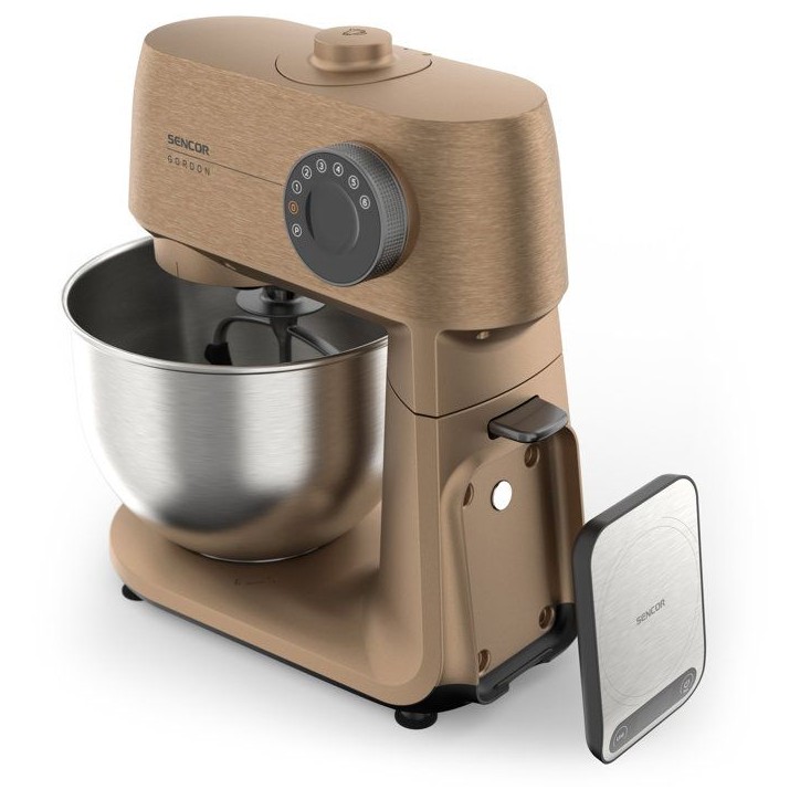 Robot pâtissier multifonction Sencor STM 7630RS Gordon - Pétrin et hachoir a viande - Bol inox 5,5 L - Moteur 1500 W - Champag Robot pâtissier multifonction Sencor STM 7630RS Gordon - Pétrin et hachoir a viande - Bol inox 5,5 L - Moteur 1500 W - Champag