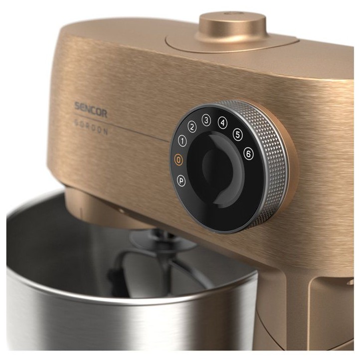 Robot pâtissier multifonction Sencor STM 7630RS Gordon - Pétrin et hachoir a viande - Bol inox 5,5 L - Moteur 1500 W - Champag Robot pâtissier multifonction Sencor STM 7630RS Gordon - Pétrin et hachoir a viande - Bol inox 5,5 L - Moteur 1500 W - Champag