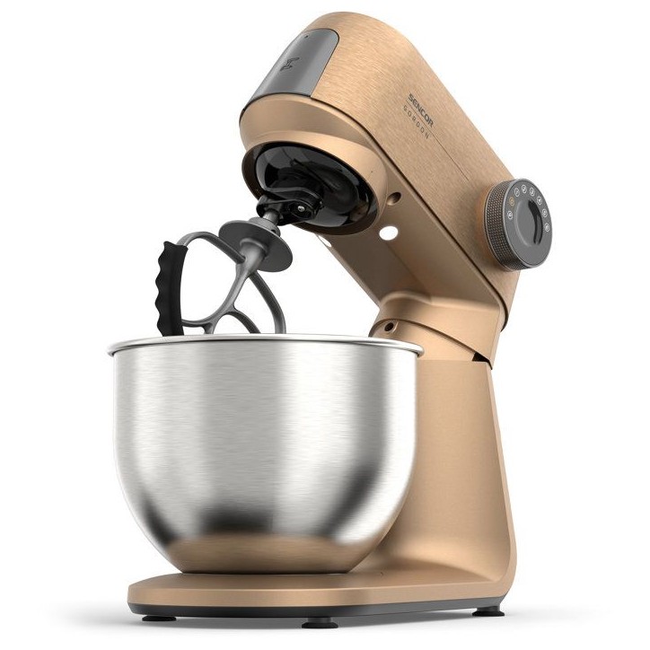 Robot pâtissier multifonction Sencor STM 7630RS Gordon - Pétrin et hachoir a viande - Bol inox 5,5 L - Moteur 1500 W - Champag Robot pâtissier multifonction Sencor STM 7630RS Gordon - Pétrin et hachoir a viande - Bol inox 5,5 L - Moteur 1500 W - Champag