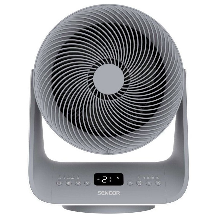Radiateur soufflant connecté Sencor SFH 9200GY - Chauffage d'appoint rapide - Wi-Fi et télécommande - Oscillation 80° - Gris