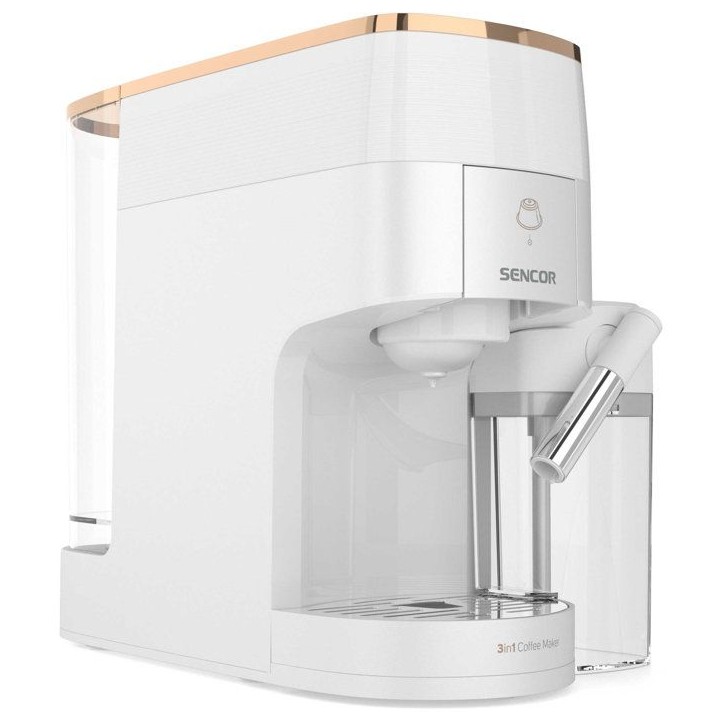 Machine a expresso multi-capsules SENCOR SCC 3001WH Marco Polo - Nespresso et Dolce Gusto - Cappuccino - Blanc