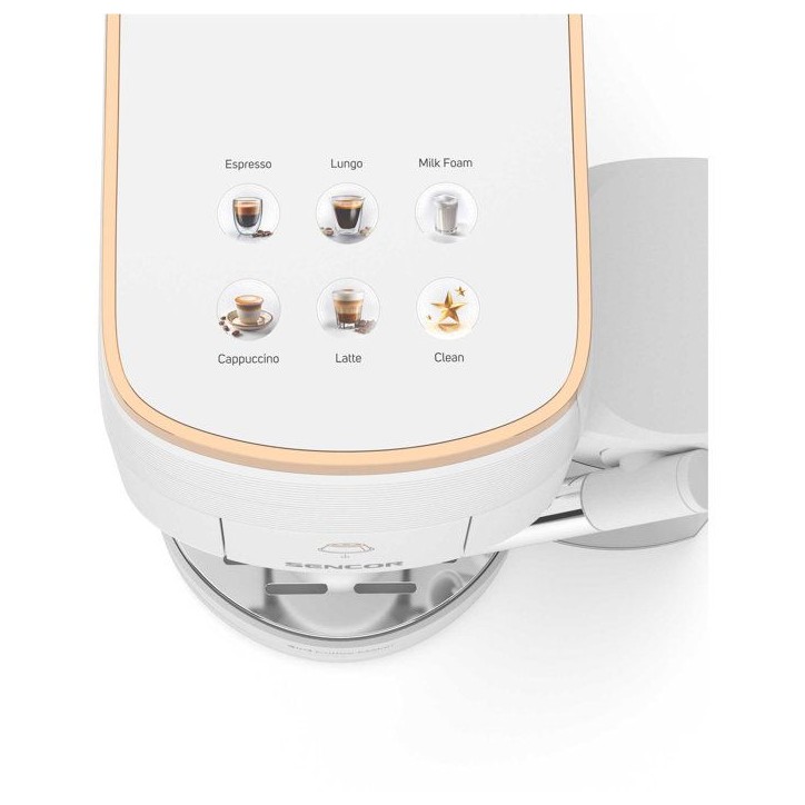 Machine a expresso multi-capsules SENCOR SCC 3001WH Marco Polo - Nespresso et Dolce Gusto - Cappuccino - Blanc
