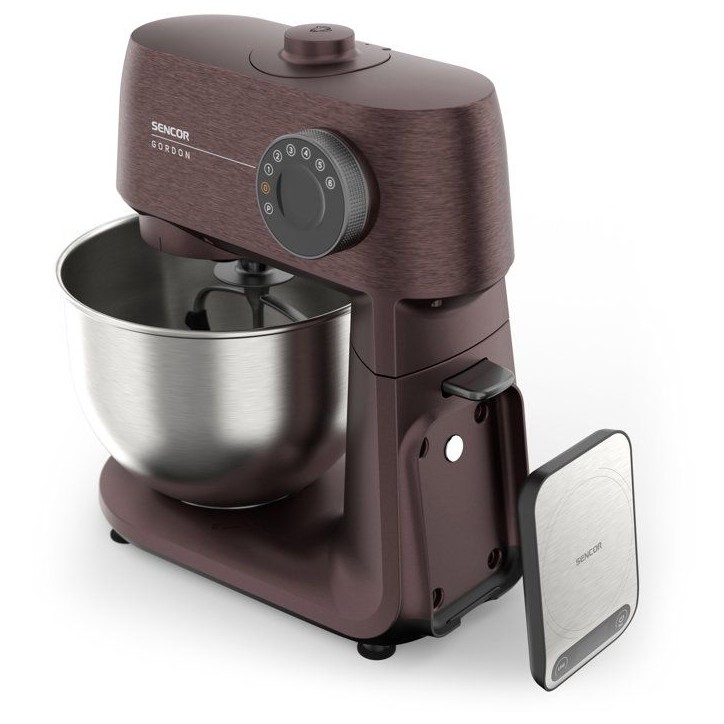 Robot pâtissier multifonction Sencor STM 7632WP Gordon - Pétrin et hachoir a viande - Bol inox 5,5 L - Moteur 1500 W - Bordeau Robot pâtissier multifonction Sencor STM 7632WP Gordon - Pétrin et hachoir a viande - Bol inox 5,5 L - Moteur 1500 W - Bordeau