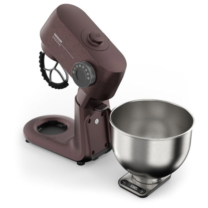 Robot pâtissier multifonction Sencor STM 7632WP Gordon - Pétrin et hachoir a viande - Bol inox 5,5 L - Moteur 1500 W - Bordeau Robot pâtissier multifonction Sencor STM 7632WP Gordon - Pétrin et hachoir a viande - Bol inox 5,5 L - Moteur 1500 W - Bordeau