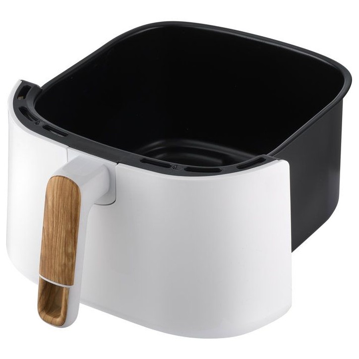 Friteuse a air chaud Sencor SFR 6551WH-EUE3 Vita - Prete en 3 min - Ne chauffe pas au toucher - Design bois - 6,5 L - Blanc
