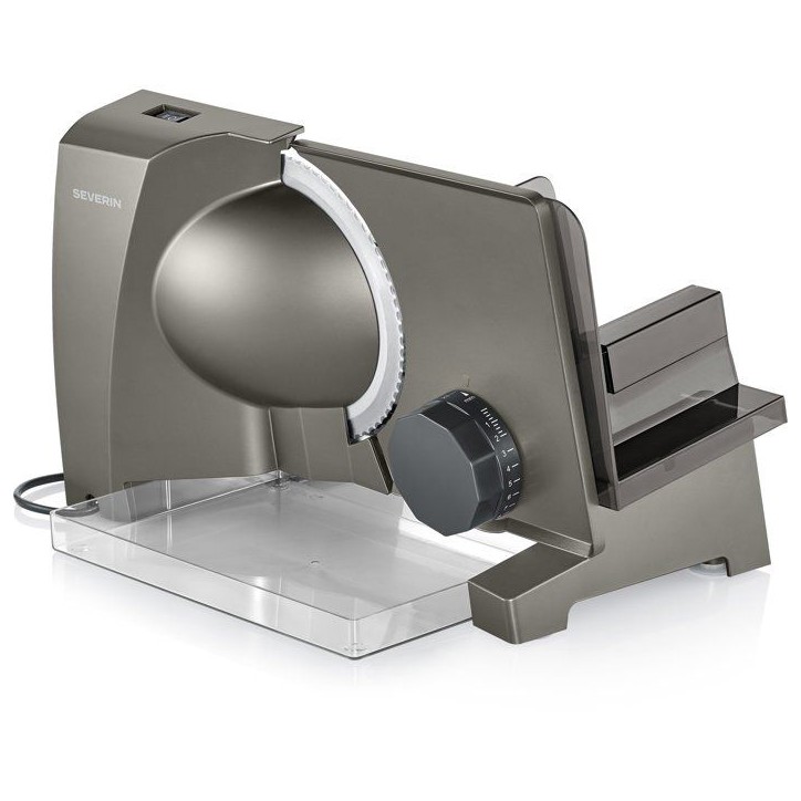 Trancheuse électrique universelle - SEVERIN - AS3918 - 150 W - Lame inox amovible 0 a 23 mm - Dark inox Trancheuse électrique universelle - SEVERIN - AS3918 - 150 W - Lame inox amovible 0 a 23 mm - Dark inox