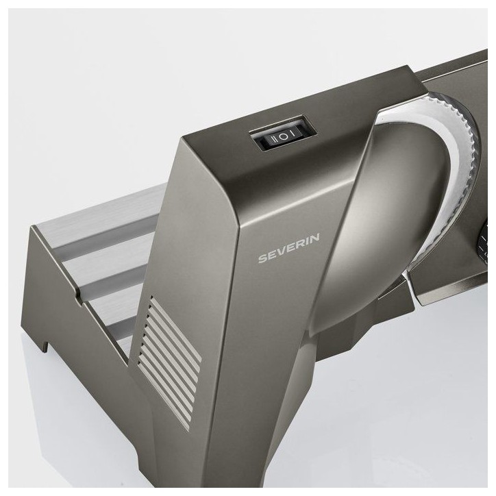 Trancheuse électrique universelle - SEVERIN - AS3918 - 150 W - Lame inox amovible 0 a 23 mm - Dark inox Trancheuse électrique universelle - SEVERIN - AS3918 - 150 W - Lame inox amovible 0 a 23 mm - Dark inox