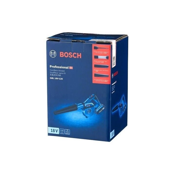 Bosch Professional 18V Souffleur GBL 18V-120 (sans batterie ni chargeur) en boîte carton - BOSCH - 06019F5100