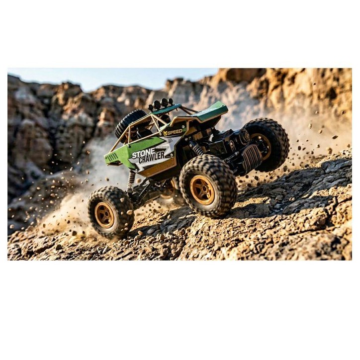 Voiture télécommandée tout-terrain - SILVERLIT - EXOST Stone Crawler 1:18 - 10 km/h - Effets lumineux - Batterie incluse