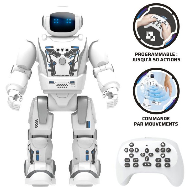Robot programmable interactif - SILVERLIT - YCOO Tech A Bot - 40 cm - 50 actions programmables - Télécommandé