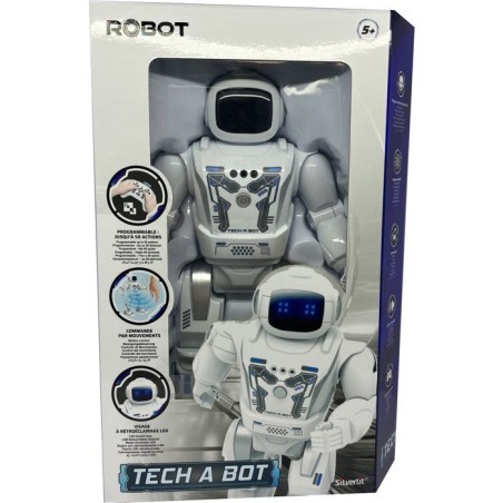 Robot programmable interactif - SILVERLIT - YCOO Tech A Bot - 40 cm - 50 actions programmables - Télécommandé