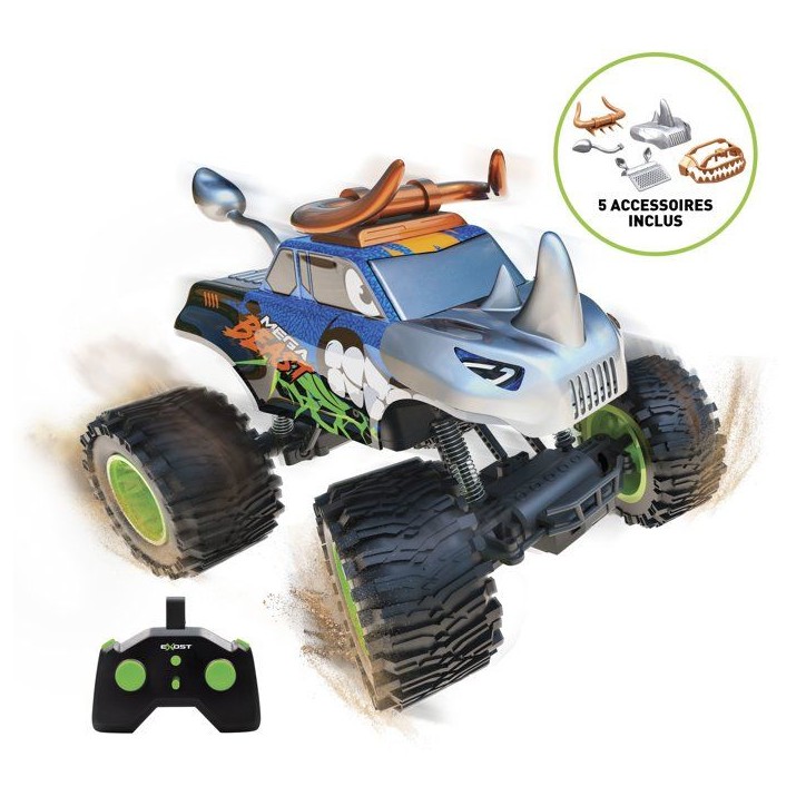 Voiture télécommandée crawler - SILVERLIT - EXOST Mega Beast 1:12 - 15 km/h - 2.4 GHz - Batterie incluse Voiture télécommandée crawler - SILVERLIT - EXOST Mega Beast 1:12 - 15 km/h - 2.4 GHz - Batterie incluse
