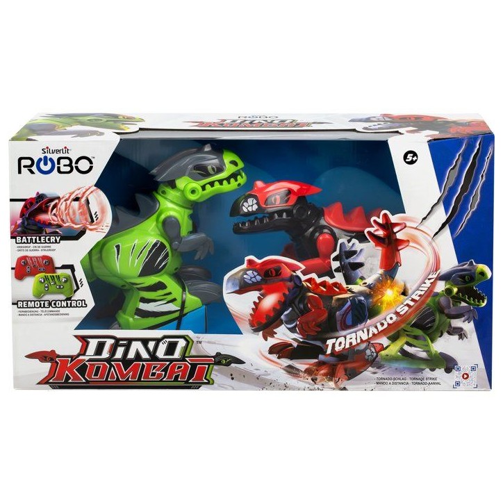 Pack de dinosaures robots télécommandés - SILVERLIT - YCOO Dino Kombat - 2 dinosaures - Queue rotative 360° - Effets lumineu Pack de dinosaures robots télécommandés - SILVERLIT - YCOO Dino Kombat - 2 dinosaures - Queue rotative 360° - Effets lumineu