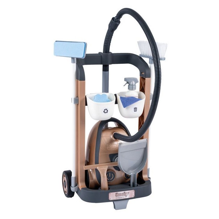 Smoby - Rowenta Chariot Ménage+ Aspirateur - Des 3 ans - Fabriqué en France