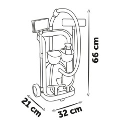 Smoby - Rowenta Chariot Ménage+ Aspirateur - Des 3 ans - Fabriqué en