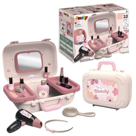Smoby - My Beauty Vanity - Coiffure, Onglerie et Maquillage - 10 Acces