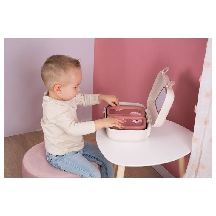 Smoby - My Beauty Vanity - Coiffure, Onglerie et Maquillage - 10 Accessoires Inclus + Miroir - Des 3 ans - Fabriqué en France