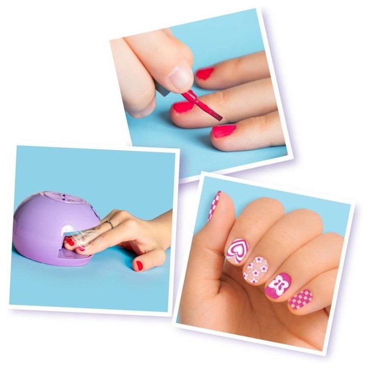 Smoby - Glam Nail Salon - Studio de Manucure Enfant - Seche-Ongles - 3 Vernis - Lime - Stickers et Accessoires - Des 6 ans Smoby - Glam Nail Salon - Studio de Manucure Enfant - Seche-Ongles - 3 Vernis - Lime - Stickers et Accessoires - Des 6 ans