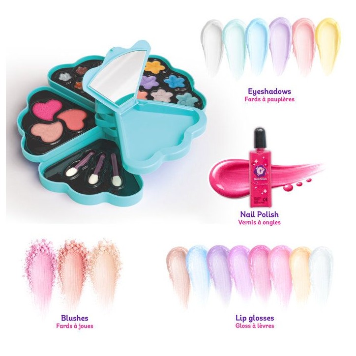 Smoby - Glam Make-Up Palette - Palette de Maquillage Enfant Rotative - 6 Fards, 8 Gloss, 3 Blush, Vernis et Miroir - Des 6 ans Smoby - Glam Make-Up Palette - Palette de Maquillage Enfant Rotative - 6 Fards, 8 Gloss, 3 Blush, Vernis et Miroir - Des 6 ans