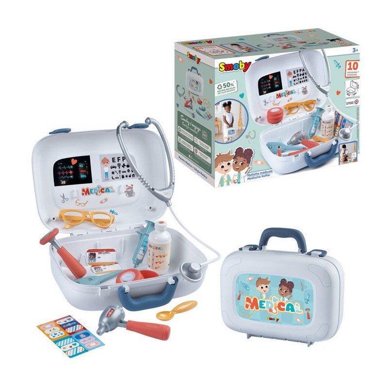 SMOBY - Mallette Medicale - Des 3ans - Transportable - Nombreux access