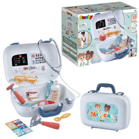 SMOBY - Mallette Medicale - Des 3ans - Transportable - Nombreux access
