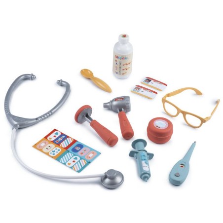 SMOBY - Mallette Medicale - Des 3ans - Transportable - Nombreux accessoires : Thermometre, Ciseaux, Pansements, Seringue