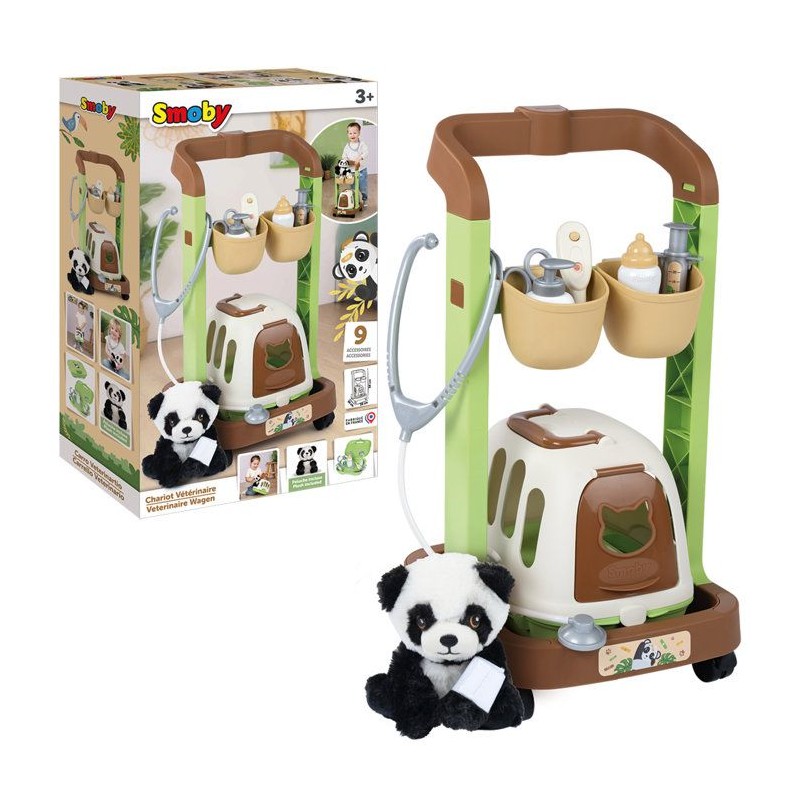 Smoby - Chariot Vétérinaire - Des 3 ans - Fabriqué en France