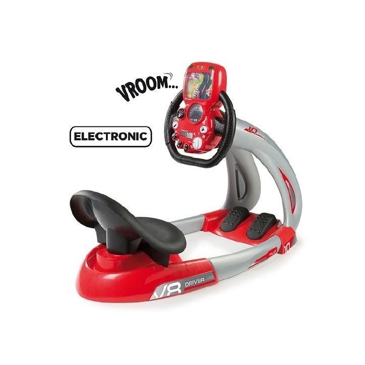Smoby - Simulateur de conduite Pilot V8 - Rouge et noir - 370206 Smoby - Simulateur de conduite Pilot V8 - Rouge et noir - 370206