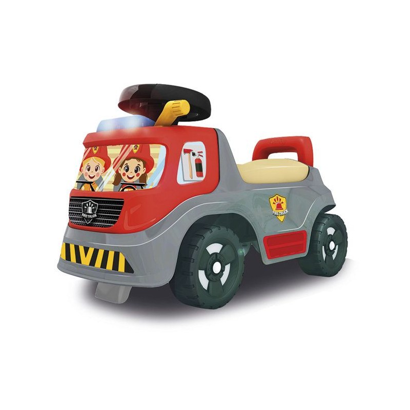 Smoby - Porteur Auto - Camion Pompier - Des 12 mois - Sirene avec lumi