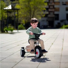 SMOBY - Tricycle Baby Balade Beige - Des 10 mois - Fabriqué en France