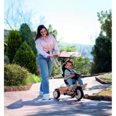 SMOBY - Tricycle Baby Balade Beige - Des 10 mois - Fabriqué en France