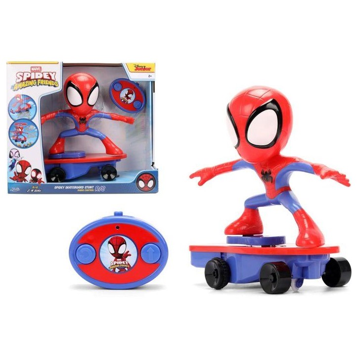 Jada - Figurine - Marvel Spidey Radiocommandé Skateboard- Des 8 ans Jada - Figurine - Marvel Spidey Radiocommandé Skateboard- Des 8 ans