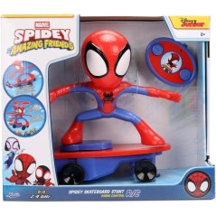 Jada - Figurine - Marvel Spidey Radiocommandé Skateboard- Des 8 ans