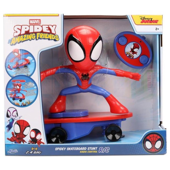 Jada - Figurine - Marvel Spidey Radiocommandé Skateboard- Des 8 ans Jada - Figurine - Marvel Spidey Radiocommandé Skateboard- Des 8 ans