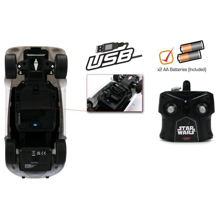 Jada - Star Wars - Radiocommandé - R2D2 Beetle - Echelle 1/16 Jada - Star Wars - Radiocommandé - R2D2 Beetle - Echelle 1/16